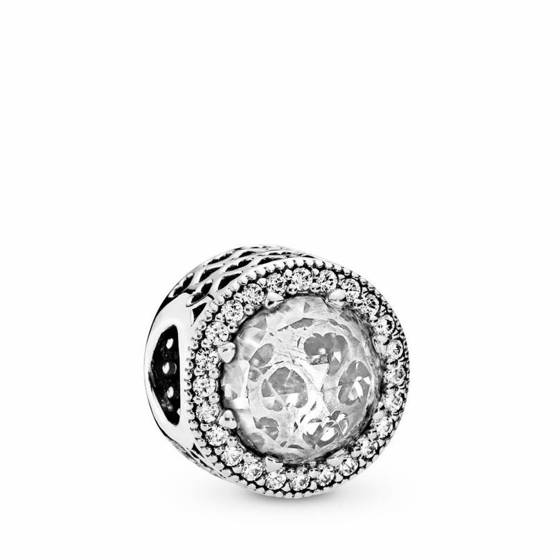 Pandora Radiant Hearts Charm - Sterling Silver/Cubic Zirconia - Canada | EH1263EX